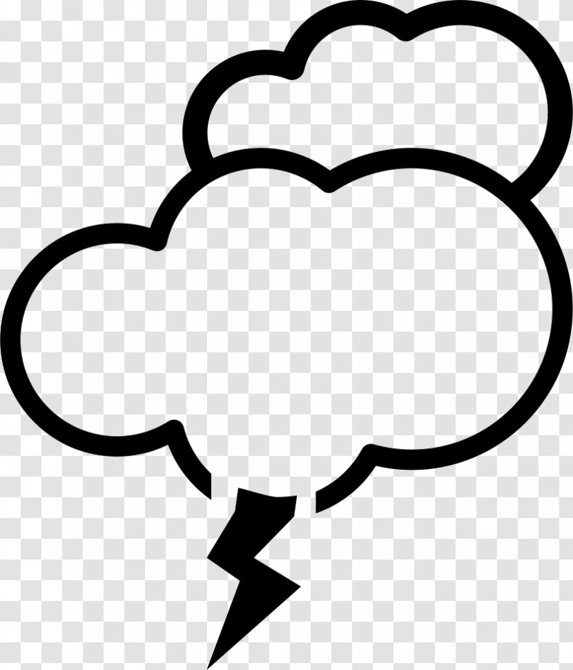 Clip Art Cloud Lightning Vector Graphics - Black And White Transparent PNG