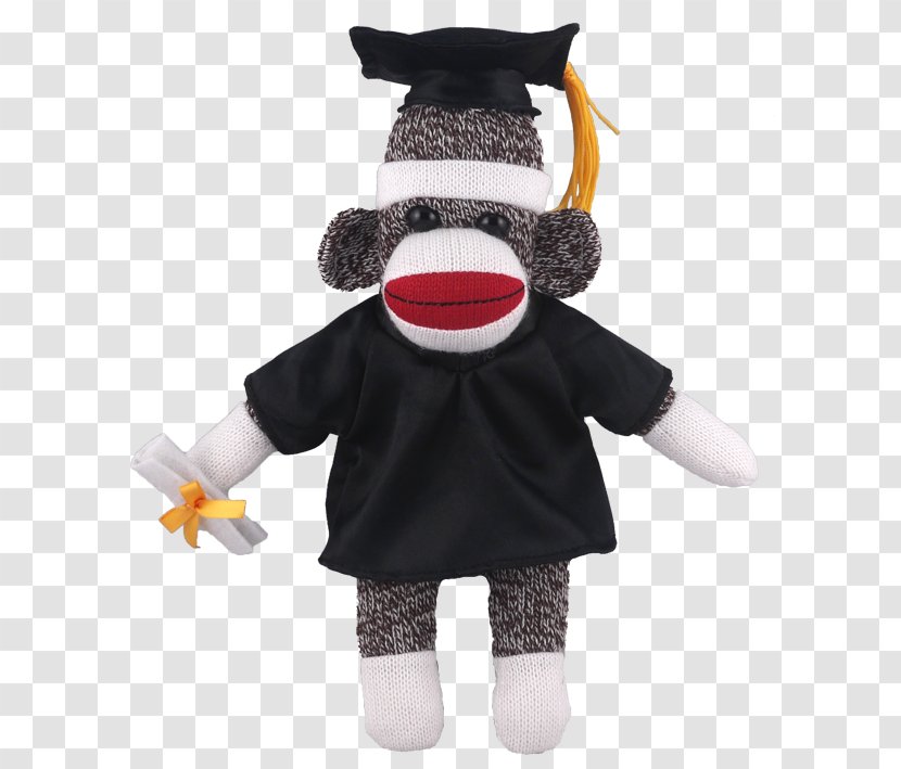 Stuffed Animals & Cuddly Toys Square Academic Cap Graduation Ceremony Sock Monkey - Plush Transparent PNG