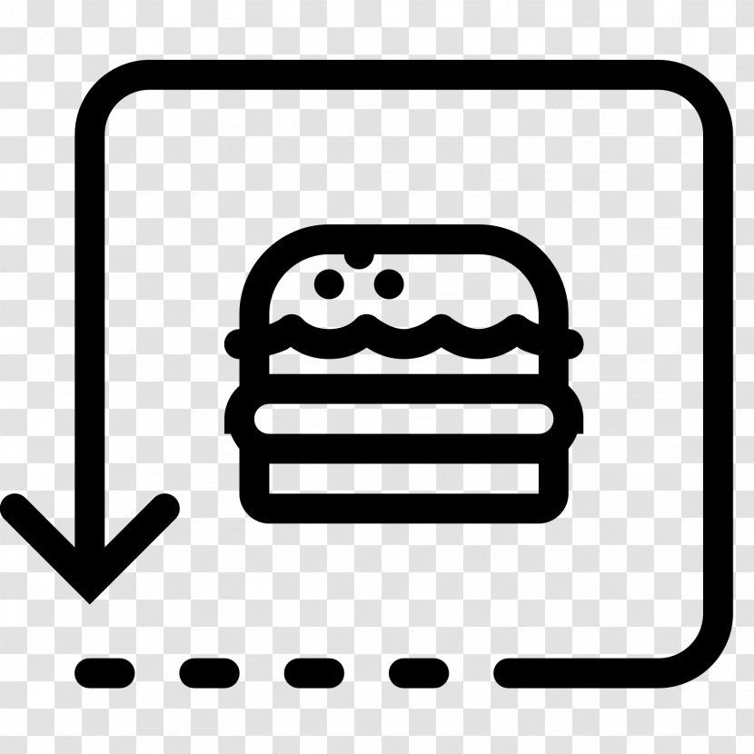 Hamburger Button French Fries Pizza Fast Food - Black And White Transparent PNG
