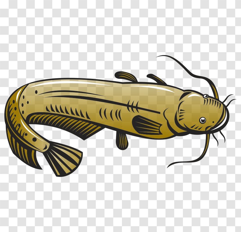 Clip Art Catfish Vector Graphics Illustration Image - Invertebrate - Fish Tattoo Transparent PNG