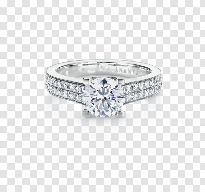 Wedding Ring Engagement Solitaire Jewellery - Pave Diamond Rings Transparent PNG