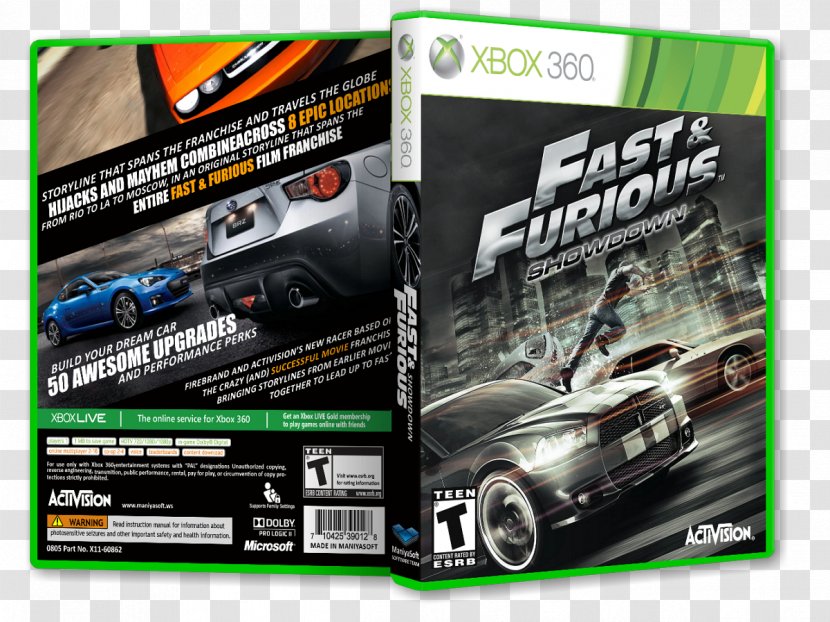 Fast & Furious: Showdown Xbox 360 PlayStation 3 The And Furious Video Game - Vehicle Transparent PNG