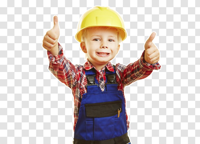 Construction Worker Hard Hats Architectural Engineering Laborer Child - Ch - Daumen Hoch Transparent PNG