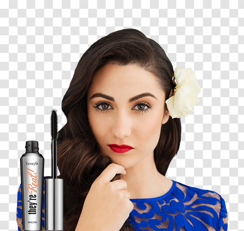 Benefit They're Real! Lengthening Mascara Cosmetics Beauty - Eyebrow - Model Transparent PNG