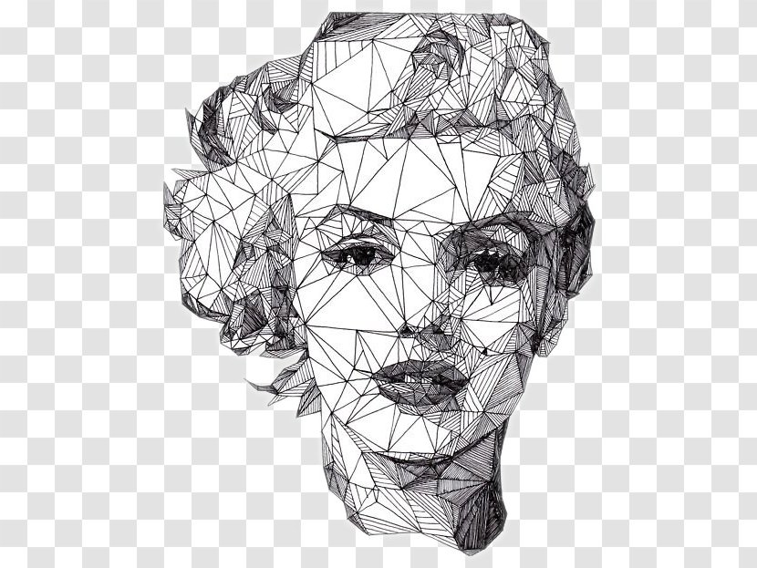 Frida Kahlo Drawing Portrait Geometry Artist - Head Transparent PNG