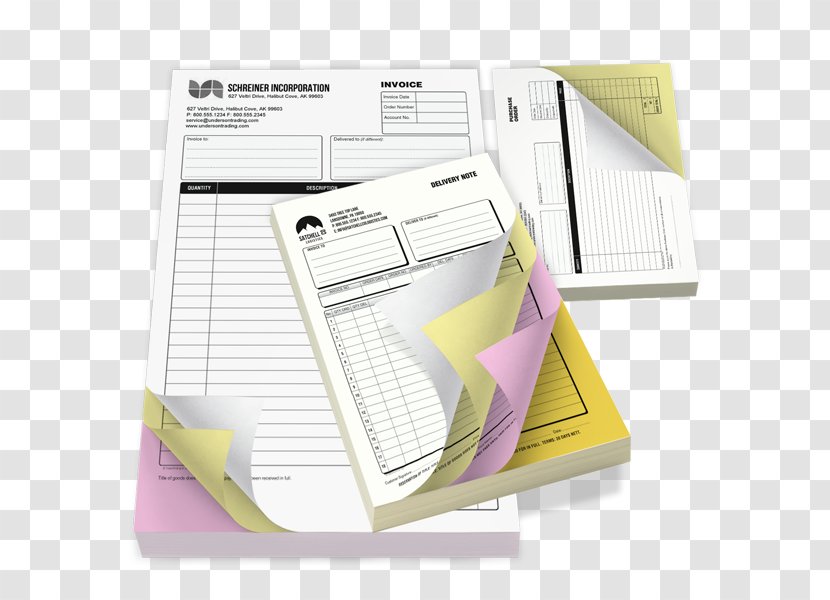 Carbonless Copy Paper Form Printing NCR Corporation - Purchase Order Transparent PNG