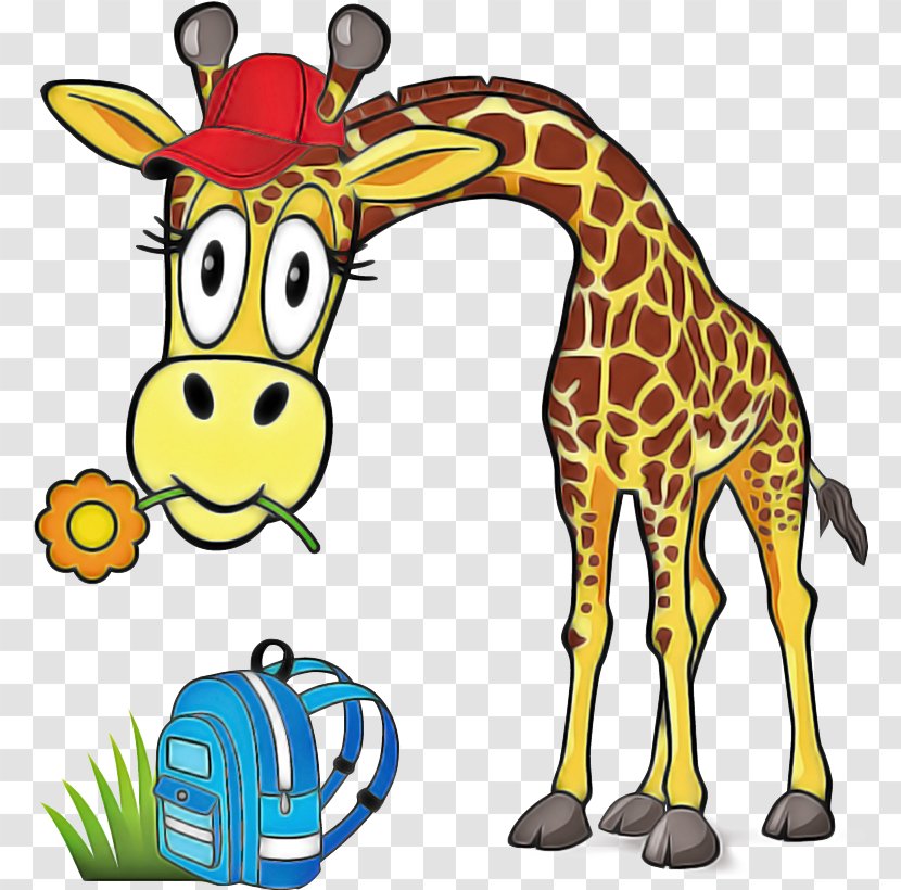 Giraffe Cartoon - Snout - Fawn Organism Transparent PNG