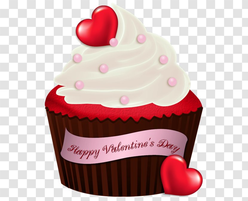 Cupcake Chocolate Brownie Valentine's Day Birthday Cake Clip Art - Muffin - Valentine PNG Clipart Transparent PNG