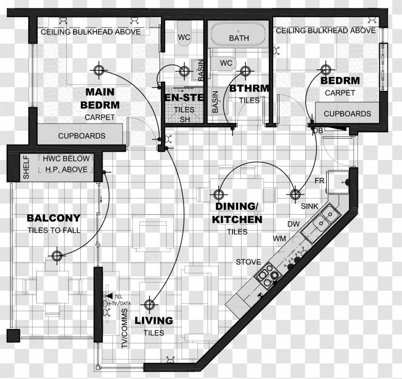 Floor Plan Apartment Bedroom Building - Engineering Transparent PNG