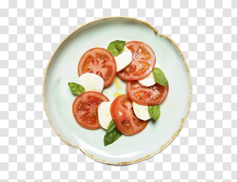 Caprese Salad Vegetarian Cuisine Plate Recipe Hors D'oeuvre - Dish - Banner Transparent PNG