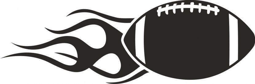 American Football Flame Black And White Clip Art - Logo - Youth Cliparts Transparent PNG
