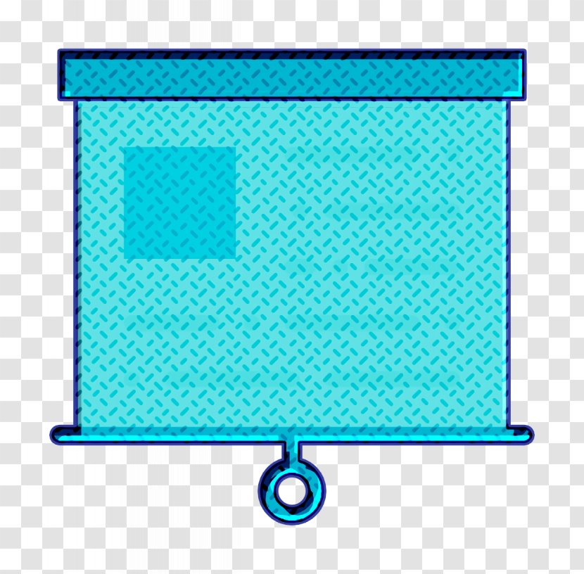 Business Icon Presentation Chart - Turquoise - Rectangle Transparent PNG