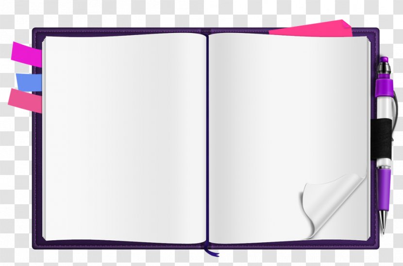 Notebook Notepad - Silhouette - With Notes Of PSD Material Transparent PNG