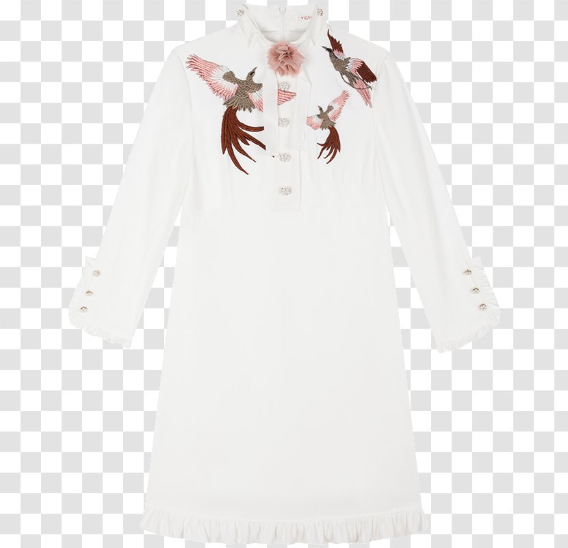 Blouse Neck Sleeve Collar Outerwear - White - Dress Shirt Transparent PNG