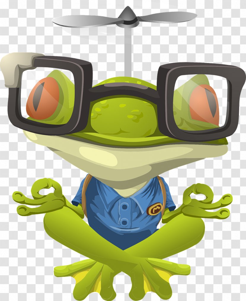 Frog Yoga Clip Art - Vertebrate - Cartoon Transparent PNG