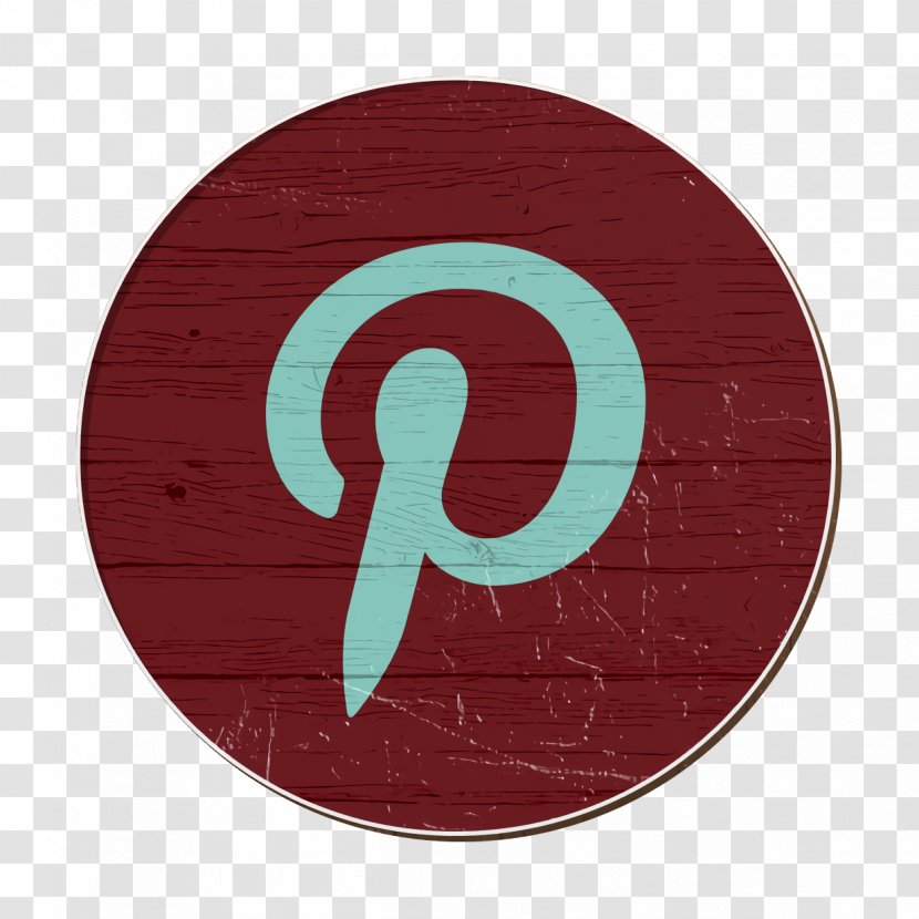 Pinterest Icon Social Media - Maroon - Sign Logo Transparent PNG