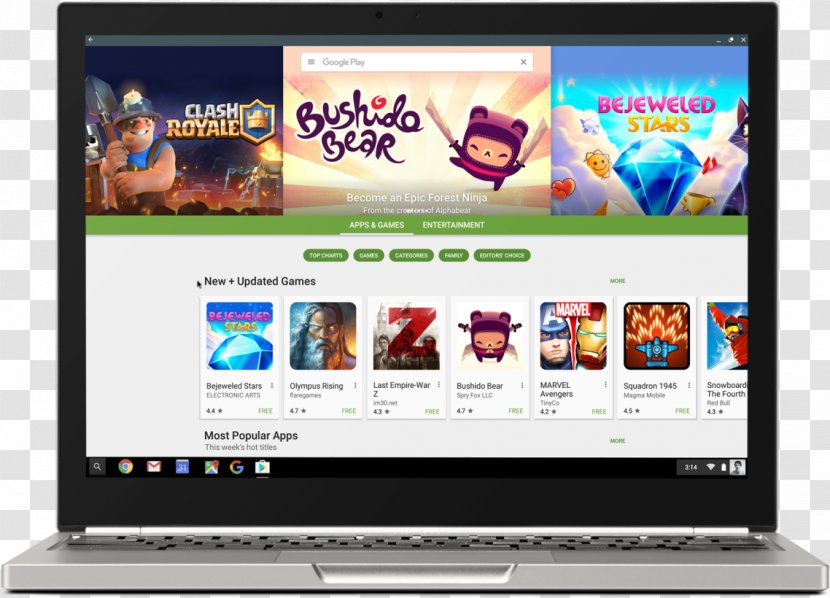 Chrome OS Google Play Mobile App - Computer Transparent PNG