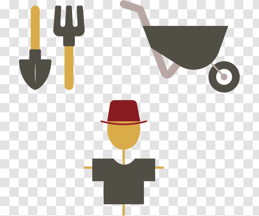 Drawing Illustration - Yellow - Vector Flat Agricultural Tools Transparent PNG