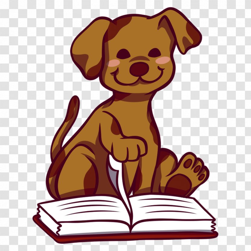 Reading Cartoon - Therapy Dog - Fawn Companion Transparent PNG