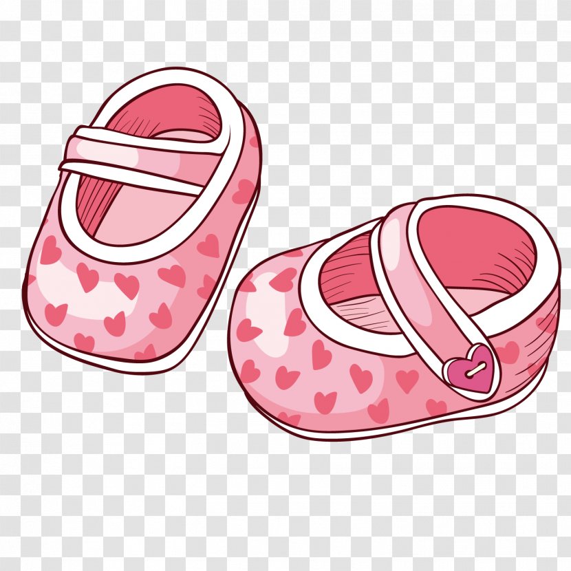 Shoe Infant Adobe Illustrator - Heart - Baby Shoes Transparent PNG