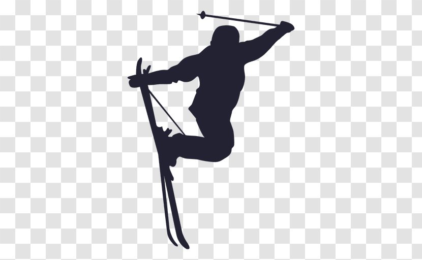 Silhouette Skiing Ski Jumping - Arm - Jump Clipart Transparent PNG