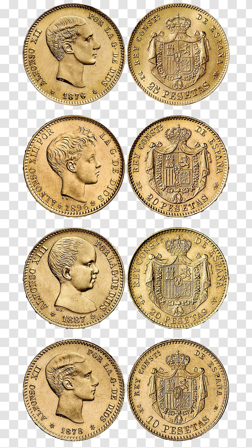 Coin Gold Numismatics Medal Spain - Money Transparent PNG