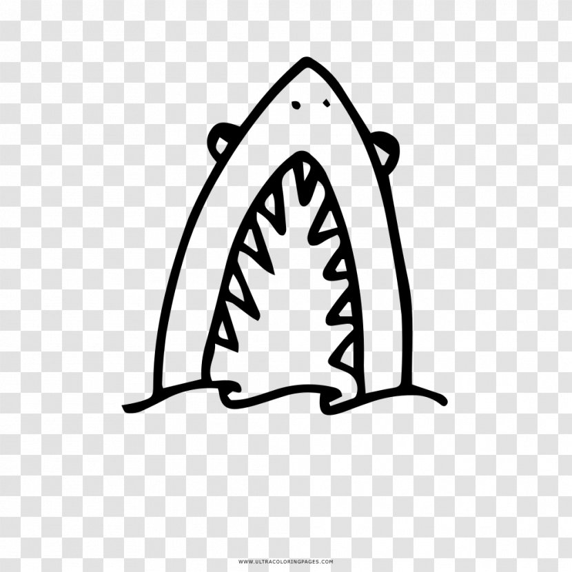 Shark Attack Drawing Black And White Coloring Book - Brand Transparent PNG
