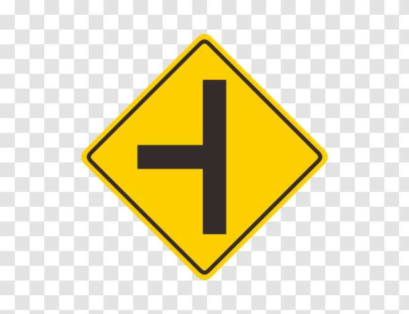 Traffic Sign Three-way Junction Intersection Warning - Logo - Road Transparent PNG