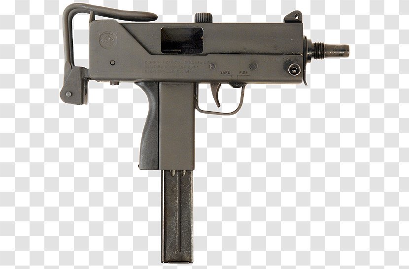 MAC-10 Firearm Machine Pistol Submachine Gun Military Armament Corporation - Cartoon - UZI Transparent PNG