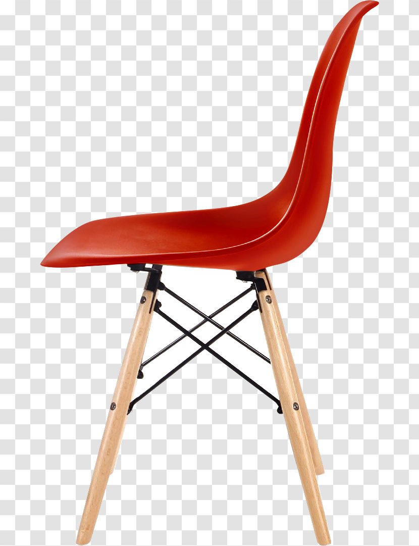 Eames Lounge Chair Dining Room Stool Plastic - Wood - Trapeze Artist Legs Transparent PNG