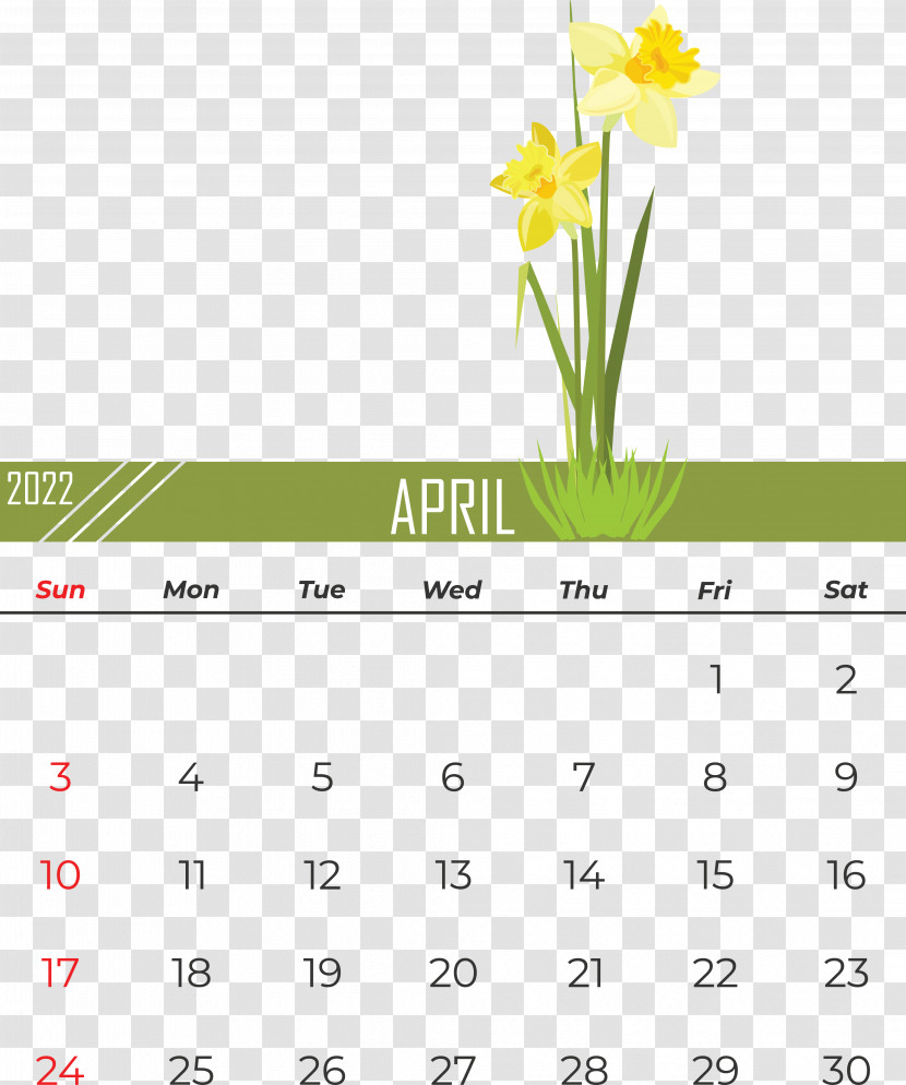 Flower Line Calendar Font Yellow Transparent PNG