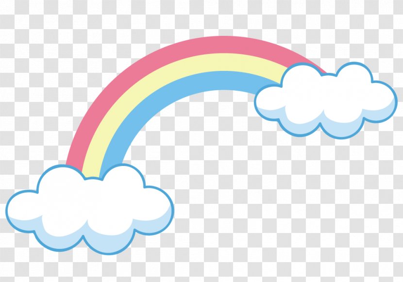 Sky Rainbow Cloud Arc Euclidean Vector - Pink - On Clouds Transparent PNG