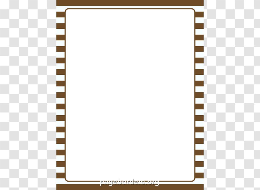 Stripe Paper White Clip Art - Black - Brown Border Cliparts Transparent PNG