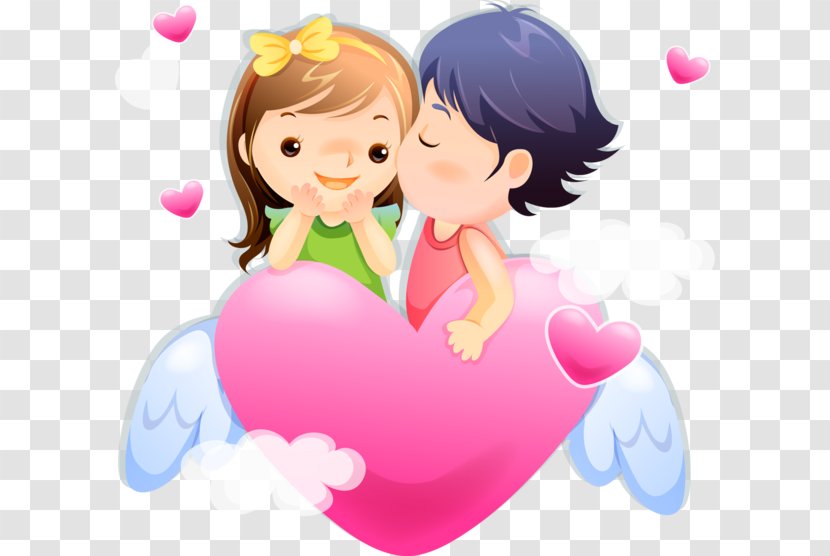 Love Cartoon Couple Drawing Clip Art - Silhouette Transparent PNG