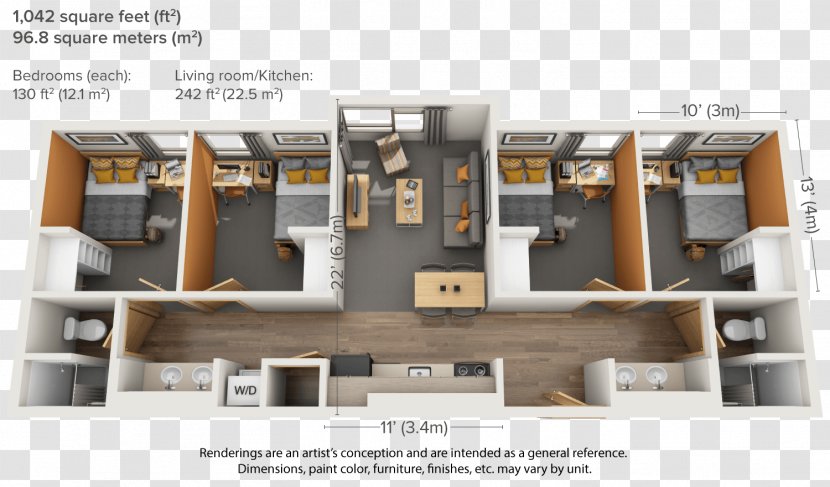 Apartment House Plan Floor Building - Aggie Village Family Apartments - Roommates Who Play Games In The Dormitory Transparent PNG