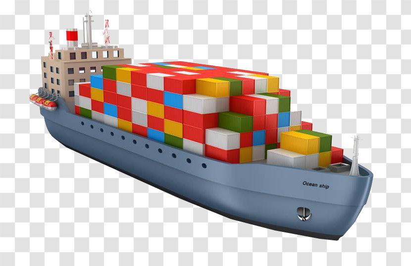 Book Business Accounting Management Diploma - A Cargo Ship Filled With Colorful Six-color Box Transparent PNG