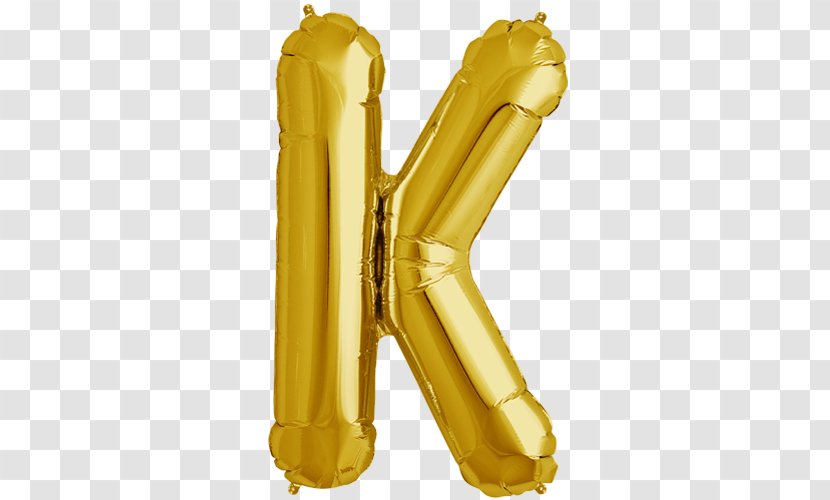 Gas Balloon Letter K Mylar - Gold Foil Paper Transparent PNG