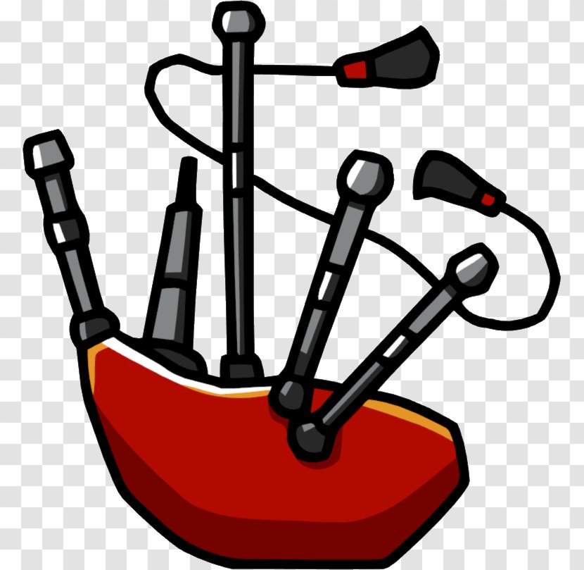 Scribblenauts Unlimited Bagpipes Super Clip Art - Cartoon - Musical Instruments Transparent PNG