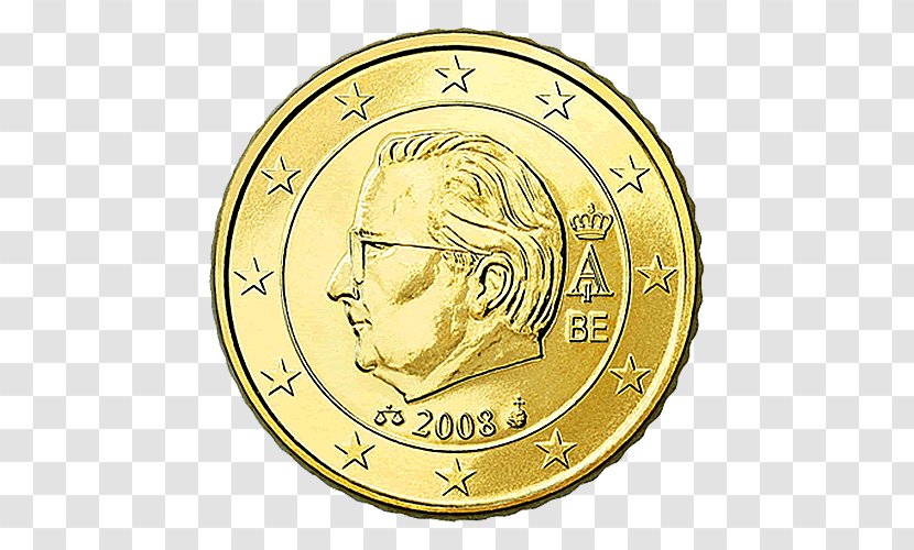 Belgian Euro Coins 2 Coin 50 Cent - Fen Transparent PNG