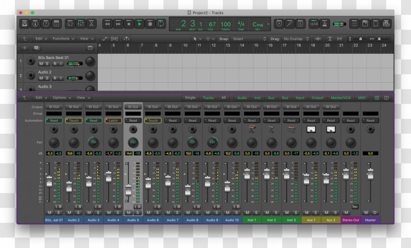 Audio Mixers Electronics Electronic Musical Instruments Sound Computer Software - Mixing Console - Logic Pro Transparent PNG