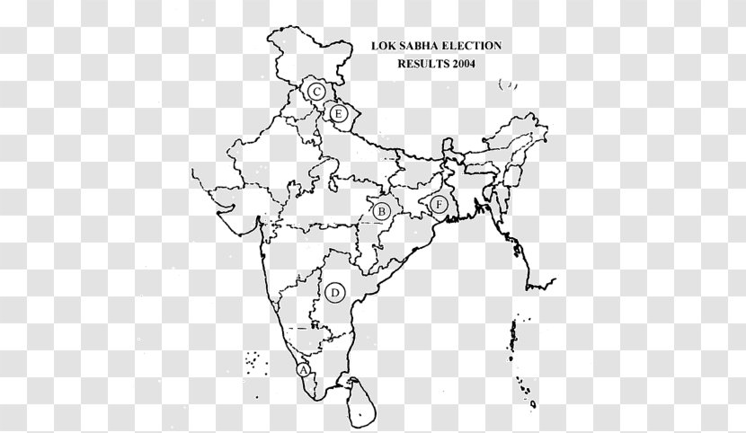 India Blank Map Coloring Book Politics - Vidhansabha Frame Transparent PNG