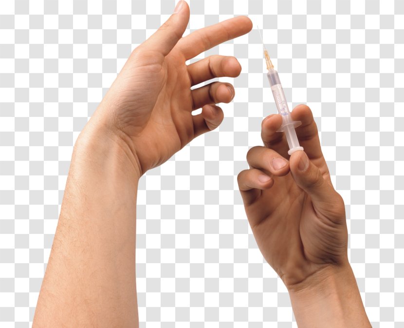 Syringe Hand Clip Art - Digital Image Transparent PNG