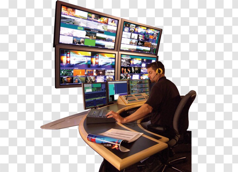 Display Device Production Control Room Television Channel Transparent PNG