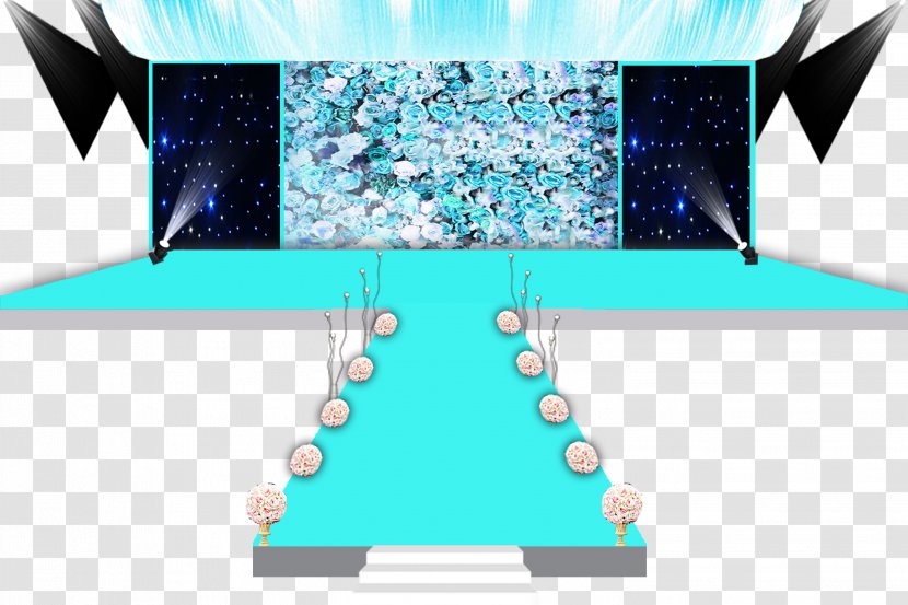 Stage Wedding Download - Teal - Sides Of The Screen Transparent PNG