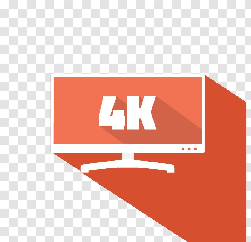 4K Resolution Television Illustration - Logo - Flat TV Design Vector Material Transparent PNG