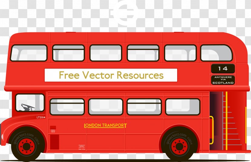 Double-decker Bus Clip Art - Transport - Vector Transparent PNG