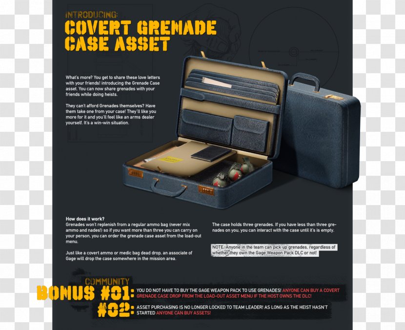 Payday 2 Payday: The Heist Weapon Grenade Downloadable Content - Bomb - Weapons Transparent PNG