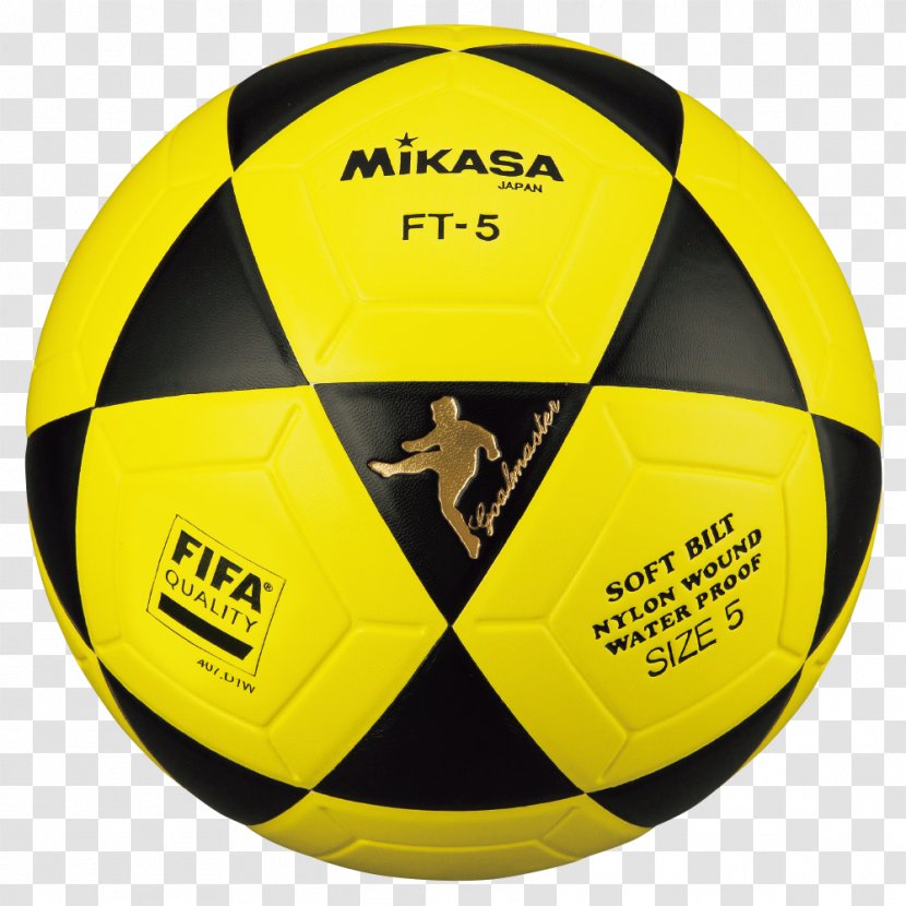 Mikasa FT-5 BKY FIFA, DFV Official Footvolley Ball - Yellow - Size 5Black / Sports FootballBall Transparent PNG