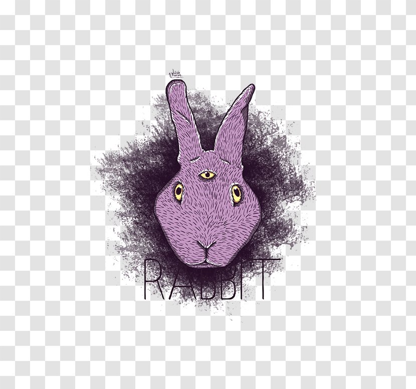 Easter Bunny Whiskers Snout Violet - Load Shiva 3rd Eye Transparent PNG