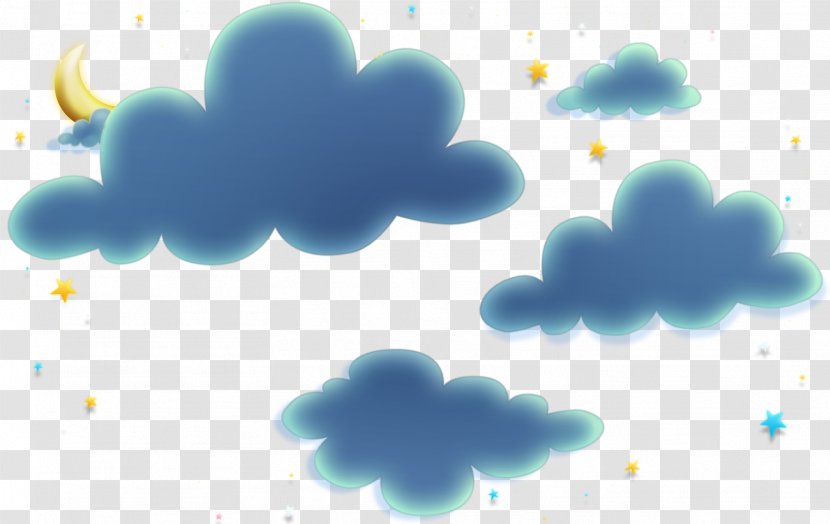 Blue Aqua Turquoise Azure Green - Heart - Clouds Transparent PNG